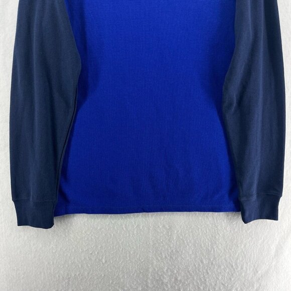 Polo Ralph Lauren Sleepshirt Men's L Blue Navy Colorblock Thermal Waffle Knit - Picture 10 of 13